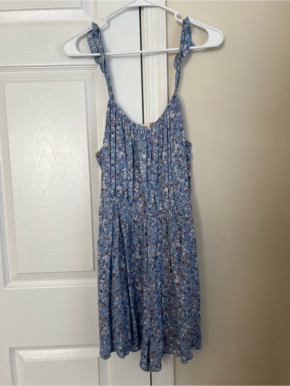 Altar'd State Blue Floral Boho Cottagecore Flowy Sleeveless Shorts Romper